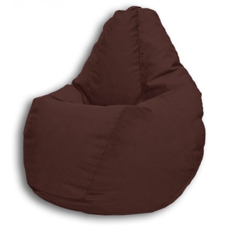 The hand-bag “Pear” is positive Real a, size m, diameter 70 cm, height 90 cm, velor, brown color-1