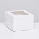 Dessert box, white, 10 x 10 x 6.5 cm