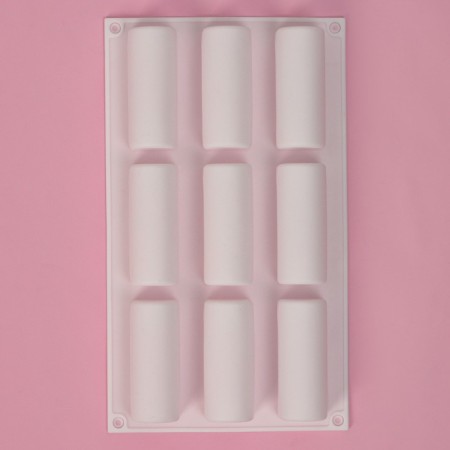 The form for baking the share "Sweets. Bars ”, silicone, 29.3 × 17.5 × 3.5 cm, 9 cells (8.3 × 3.2 × 3.5 cm), Mix color-5