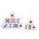 Player bones 1.5 x 1.5 cm, packing 100 pcs