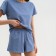 Pajama female (T-shirt and shorts) KAFTAN "BASIC" Size 44-46, Blue color
