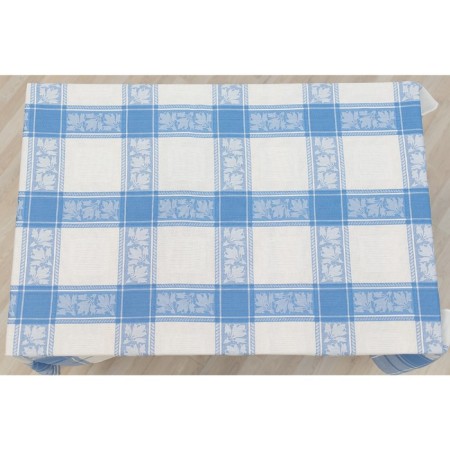 Tablecloth, size 160 x 180 cm, blue color, jacquard