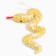 Soft toy "snake" on a suspension, 16 cm, yellow color