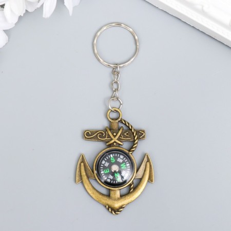 Metal keychain "Anchor with compass" 5.8x4x0.8 cm