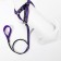 The ammunition set is soft, reflective, leash 120 x 2 cm, Osh 25-72 cm, purple