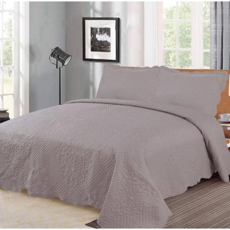 A set with a blanket "Barbara", size 230x250 cm, 50x70 cm - 2 pcs, color of coffee