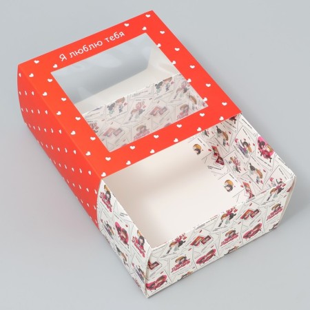 Gift Folder Folding Box, packaging, “I love you”, 14 x 14 x 8 cm-6