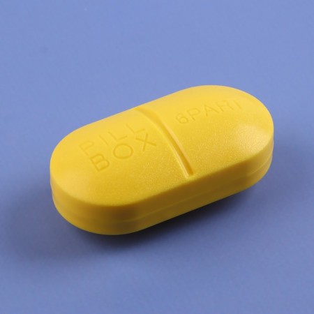 Pill Box pill, 6 sections, 10 × 5.5 × 3 cm, color mix-3