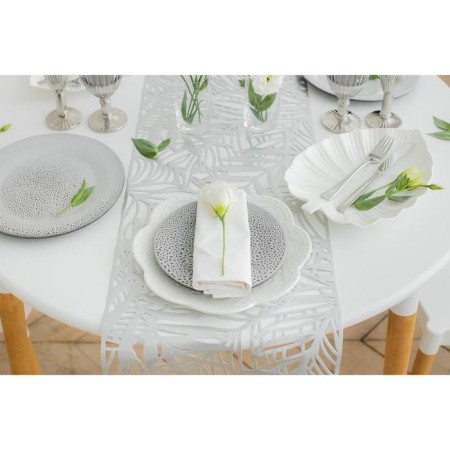 Porcelain dish Magistro "Leaf", 31 × 22 × 3.5 cm, white color-6