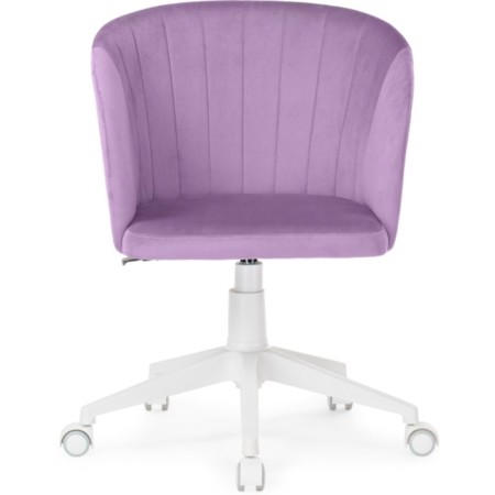 Computer chair thibault plastic/velor, white/purple 60x60x81 cm-1