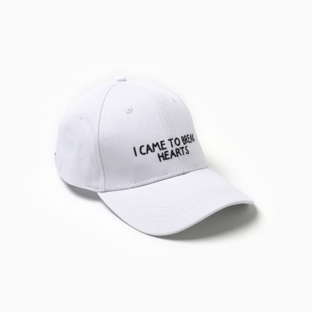 Women's cap with embroidery Mist Hearts, White, p. 56-58-4