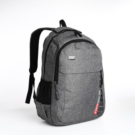 Youth backpack with lightning, 4 pockets, gray color-2