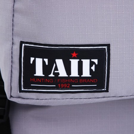 Tourist backpack, TAIF, 90 l, cord department, outer pocket, 2 side nets, gray/red color-5