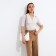 Bag Cross-Bodi with a zipper, white color