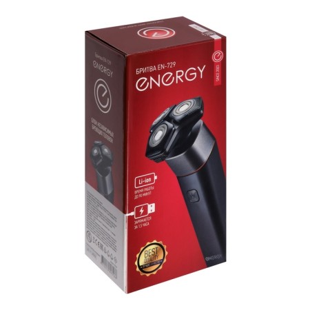 Energy Energy EN-729, 3 W, Rotorny, 3 heads, wet shave, from battery, black-9