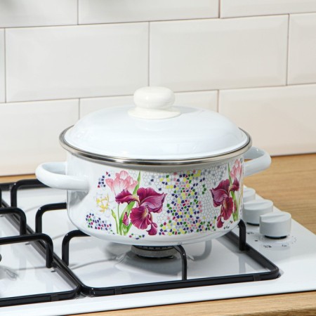 Mosaic pan, 3 l, enameled cover, induction-4