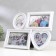 Photo frame in 4 photos white 10 × 15 cm, oval 9x6 cm, heart 9x9 cm