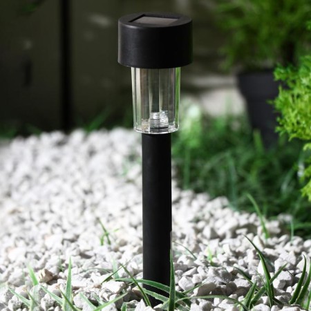 Garden lamp on the solar battery "Cylinder", 4.5 × 30 × 4.5 cm, 1 LED, glow warm white-1
