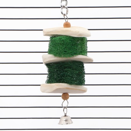 A toy with a carapace of karakatitsa, lufu and bell, 20 x 5 cm, green-4