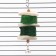 A toy with a carapace of karakatitsa, lufu and bell, 20 x 5 cm, green