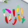 Decor for creativity rubber "Vegetable" set 12 pcs mix 2x6.3 cm
