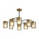 Suspended lamp Freya Fr5432PL-08BBS Lora, 440x440 mm, E14, 8x40W, black color and brass