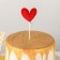 Topper for the cake "Heart", 17.5 × 8 cm, red color