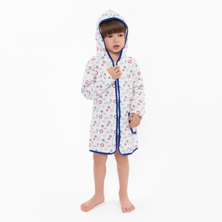 A robe for a boy was anchored, white, height 104 cm-3