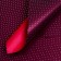 Matte film "Silver peas" red, wine, 0.58 x 0.58 m