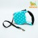 Roulette with leash, rubber pen, 5 m, animal weight up to 15 kg, blue pea