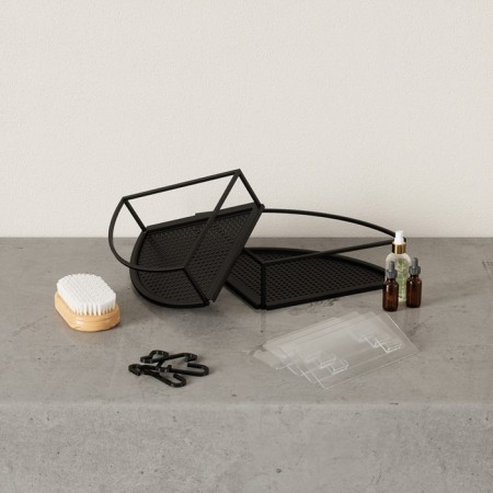 A set of corner shelves for the bathroom Umbra Cubiko, 2 pcs, black color-4
