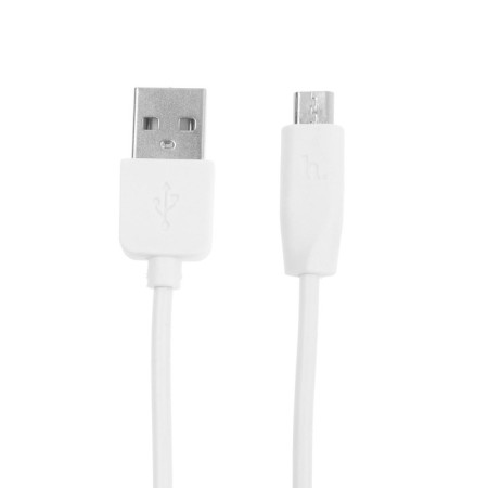 Hoco X1, microUSB - USB, 2.4 A, 2 m, white cable-1
