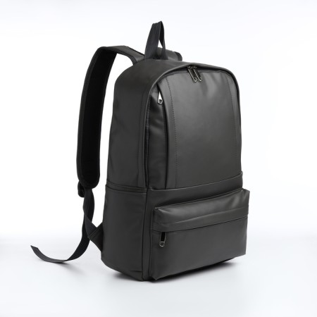 Youth backpack with lightning, 5 pockets, gray color