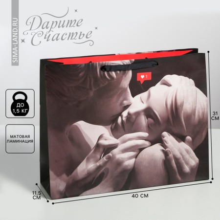 Package Gift Laminated Horizontal, Packaging, Love, L 40 x 31 x 11.5 cm