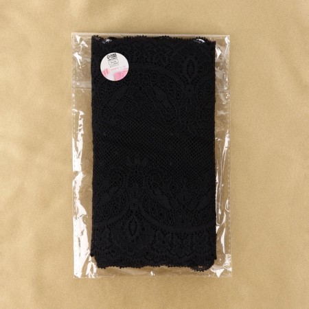 Lace elastic fabric, 190 mm × 2.7 ± 0.5 m, black color-3