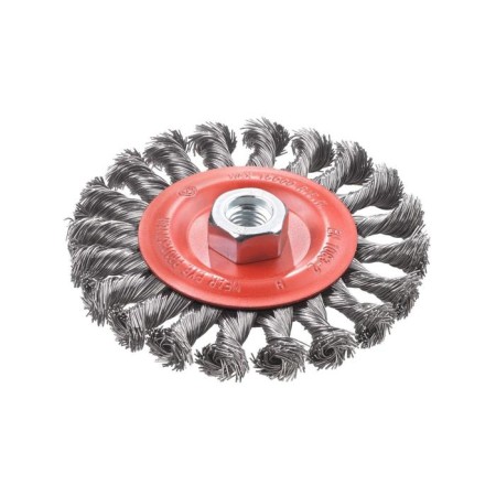 Brush flat kwb, d = 115 mm, twisted wire d = 0.5, mount M14, HSS steel