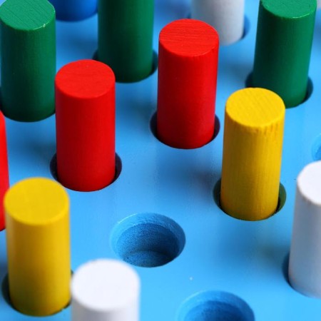 Wooden mosaic "Funny columns" 25 elements-5