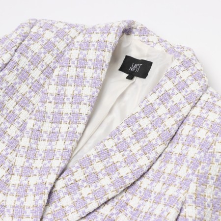 Jacket tweed double -breasted mist p. 50. lilac-9