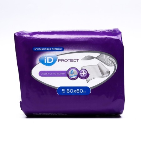 Single -free absorbent ID Protect, size 60x60, 10 pcs.