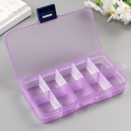 Casket with removable cells for trifles 10 departments mix 2x12.5x6.5 cm-1
