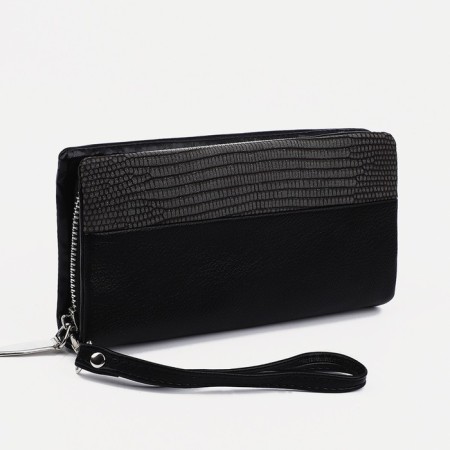 Women's wallet with lightning, black color