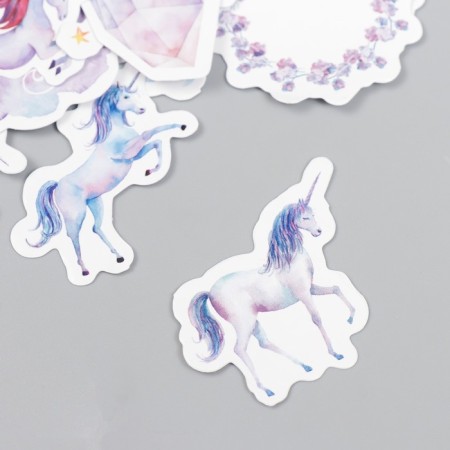 Stickers for creativity "Rainbow unicorns" set of 45 pcs 4.4x4.4x1.1 cm-1