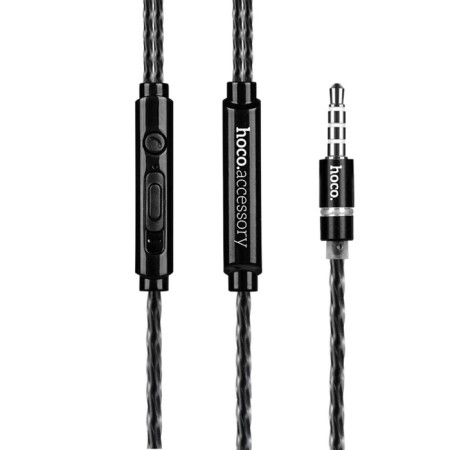 Hoco M18 headphones, wired, inserts, microphone, jack 3.5 mm, 1.2 m, golden-2