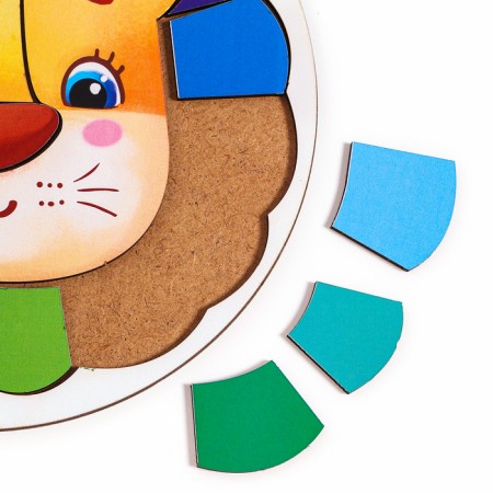 Wooden puzzle for children "Leo", we study the colors-3