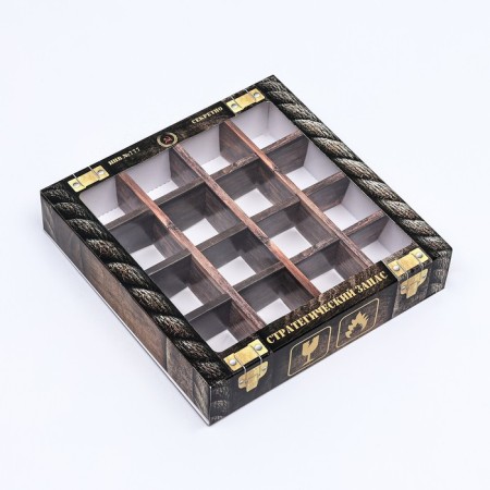 Box for 16 sweets, "strategic stock" 17.7 x 17.7 x 3.8 cm-2