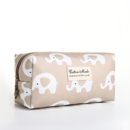 Lightning cosmetic bag, beige color