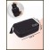 Cosmetic bag, 2 parts on lightning, with hook, black color
