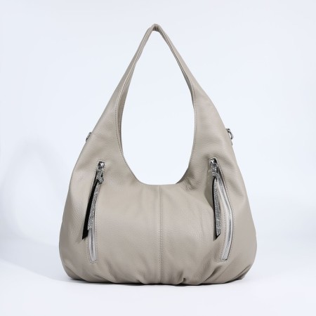 Lurch bag with a zipper, 3 outer pockets, color gray color