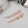 Invisible hair "Gloria" (set 2 pcs) bow, 6 cm, pink gold