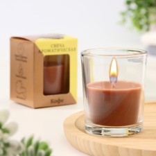 Aromatic candle in glass 5x6cm, coffee